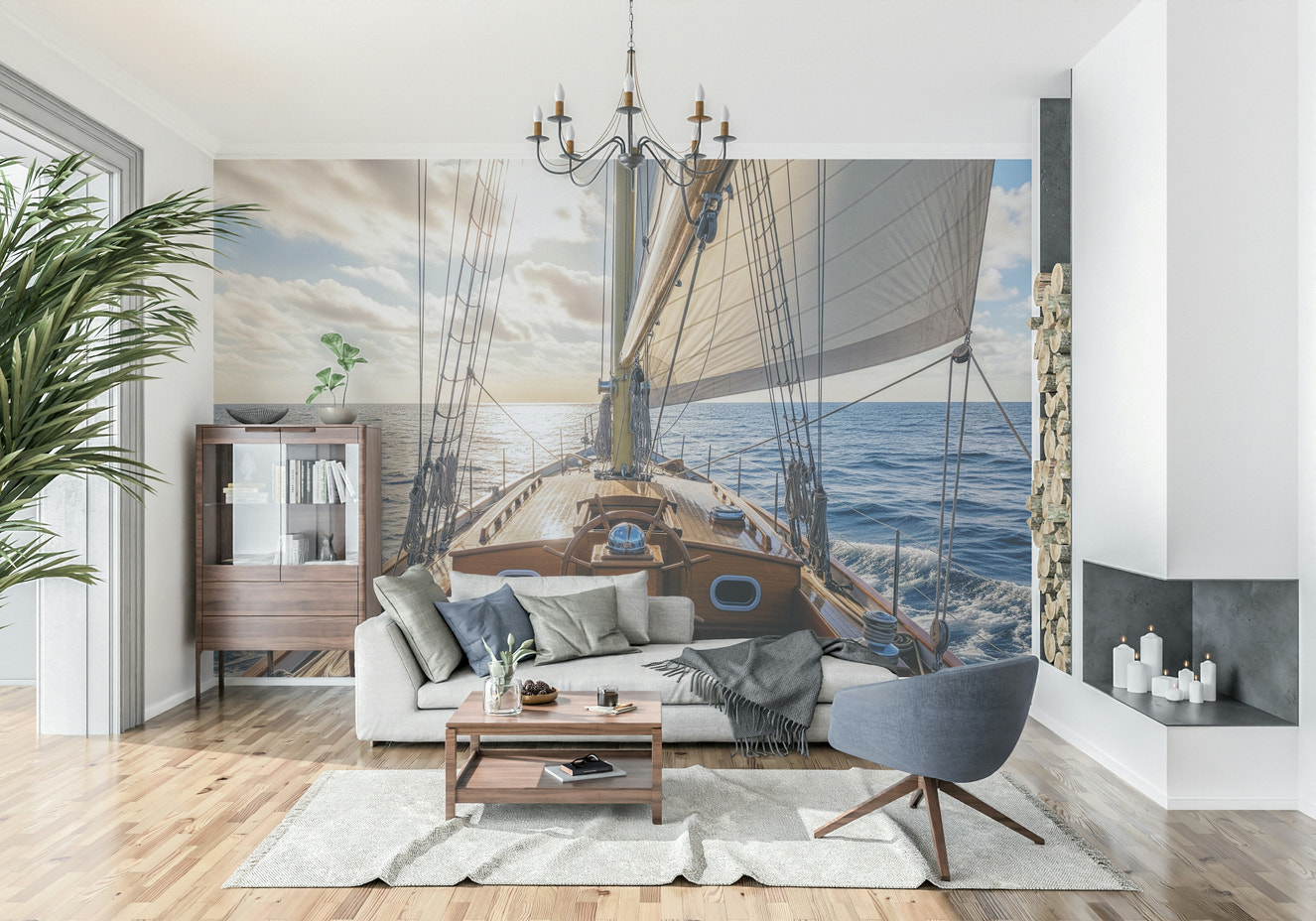 Sailing Away Wall Mural