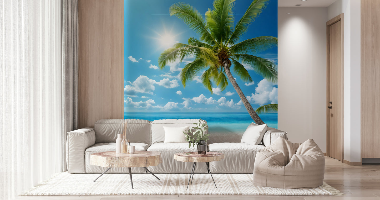 Serene Tranquil Beach Wall Mural
