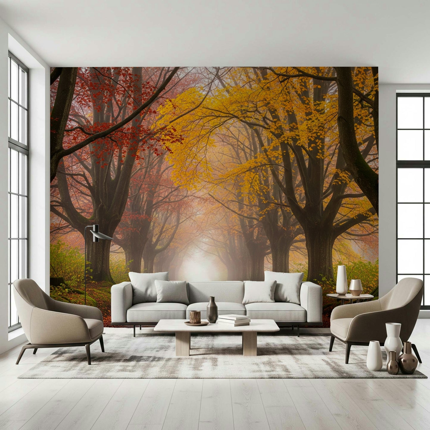 Ethereal Fall Road Wall Mural
