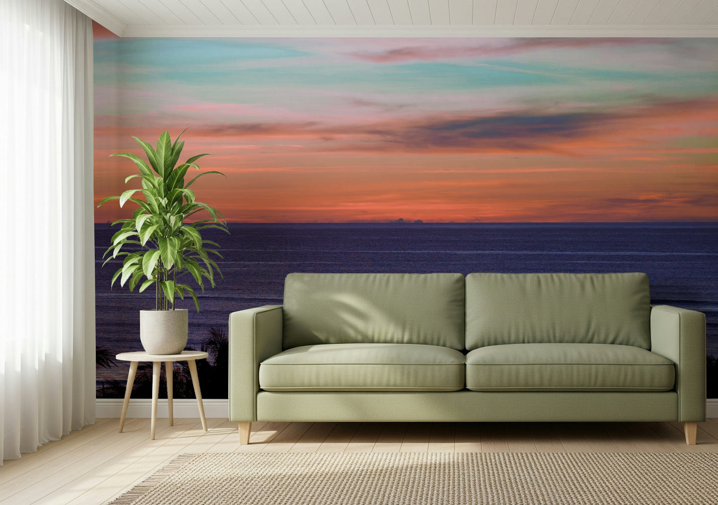 Beach Sunset Wall Mural