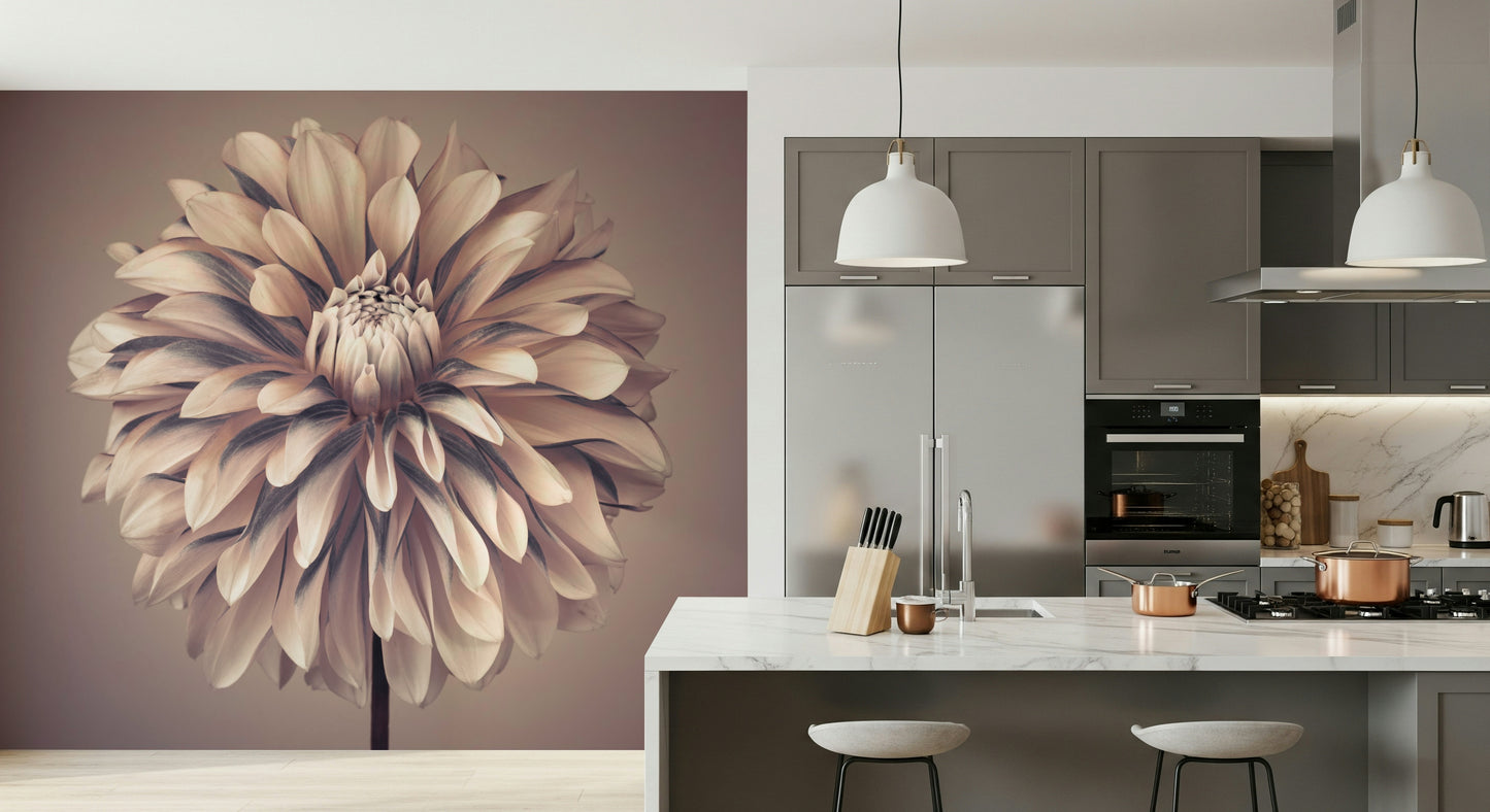 Soft Vintage Dahlia Wall Mural