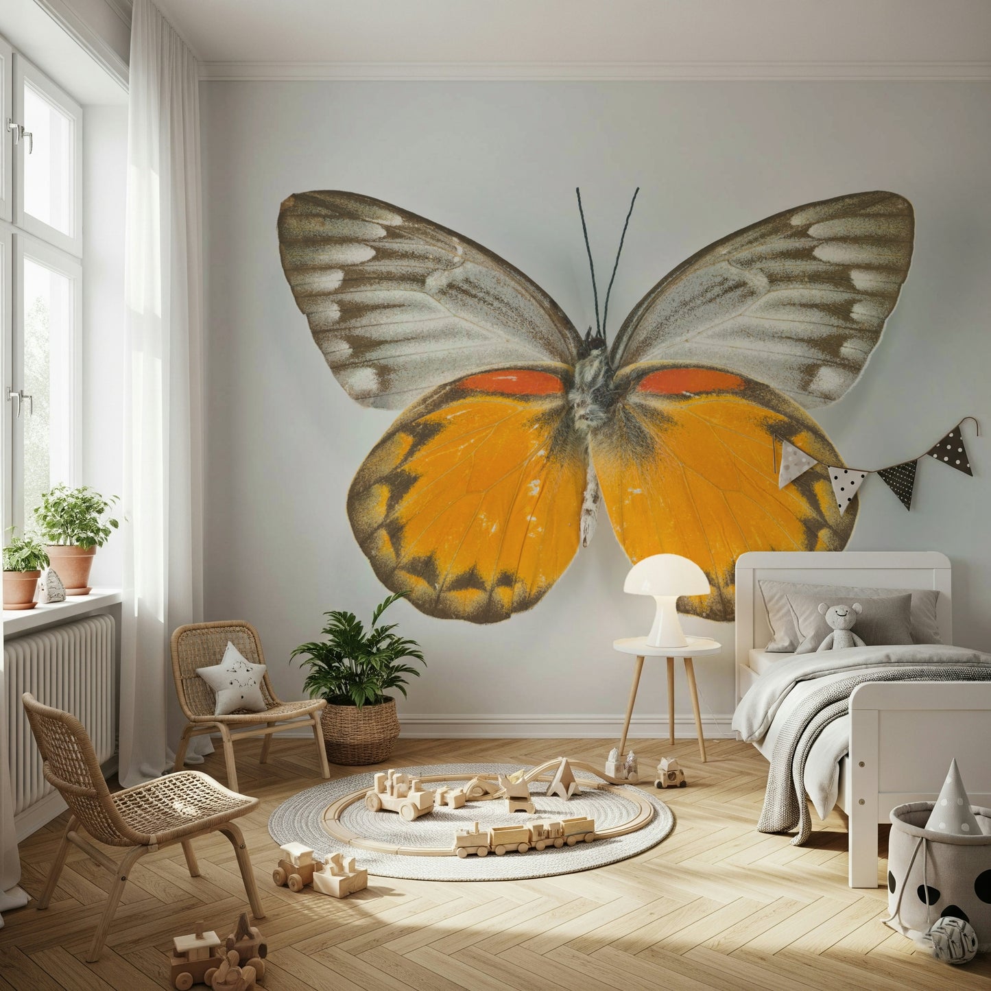 Whimsical Butterfly Wall Mural