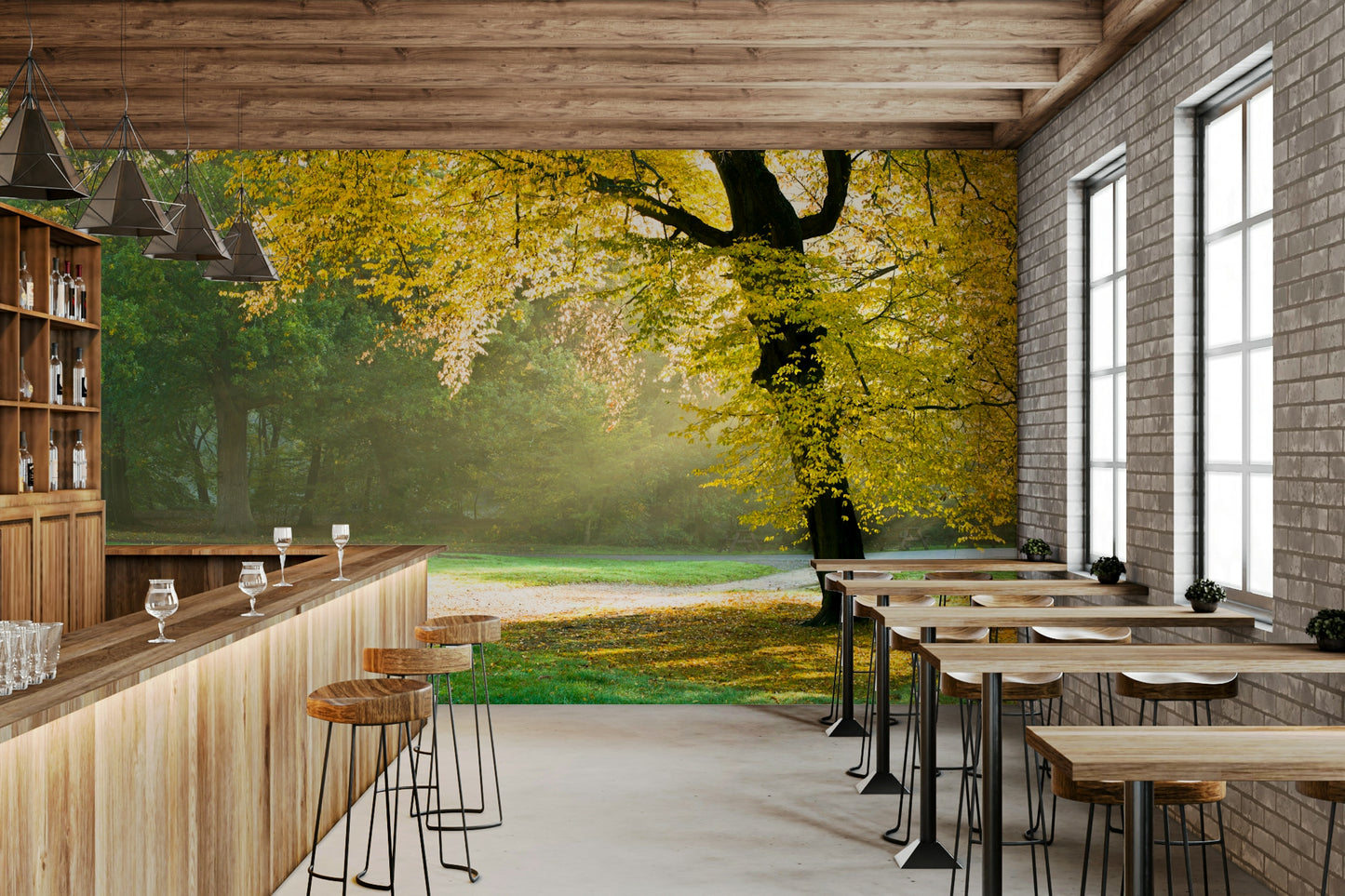 Golden Radiance Wall Mural