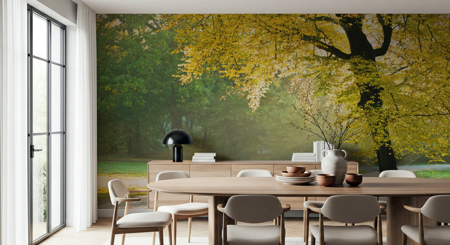 Golden Radiance Wall Mural