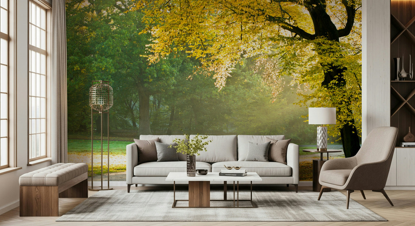 Golden Radiance Wall Mural