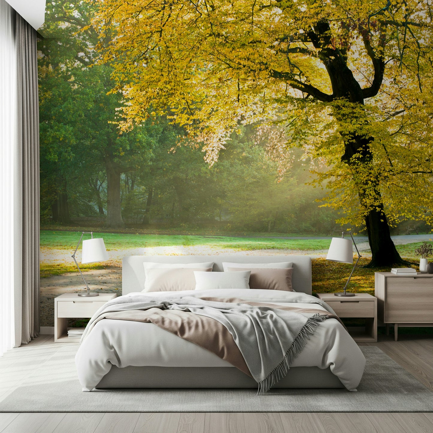 Golden Radiance Wall Mural