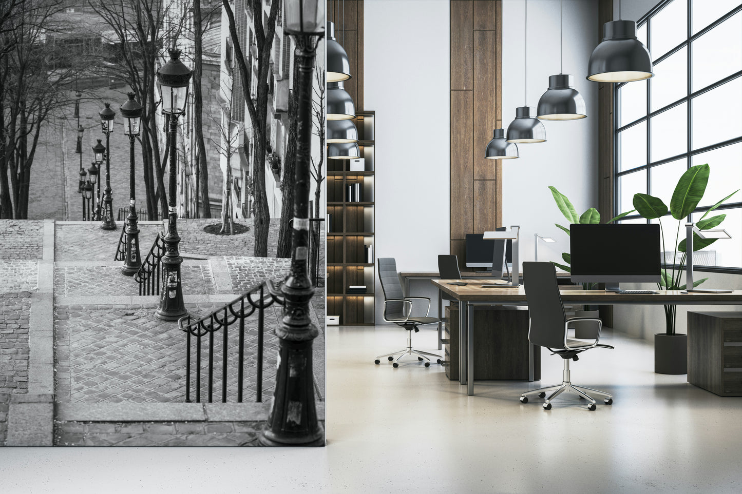 Montmartre steps Wall Mural