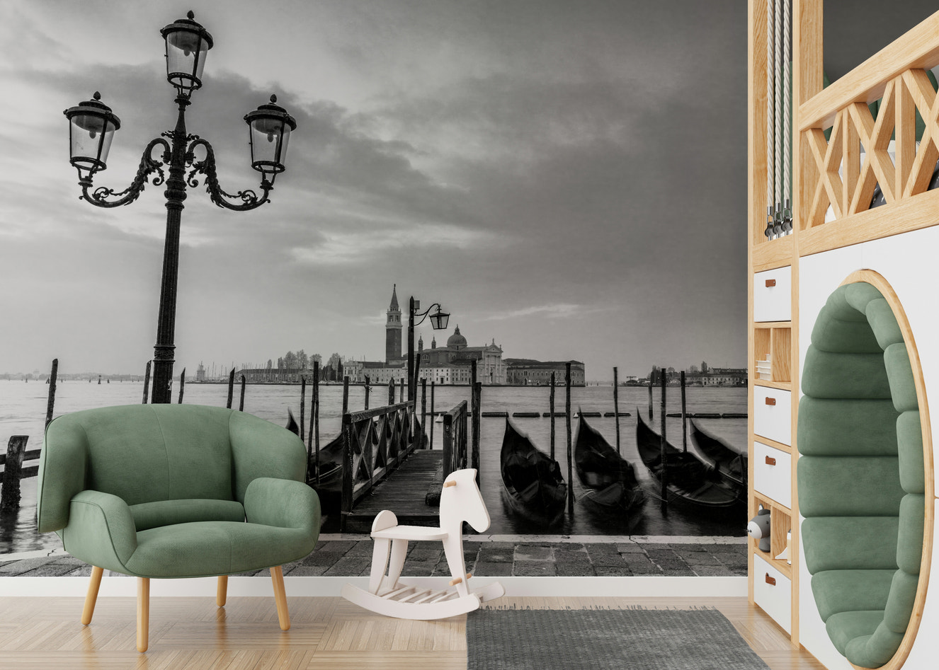 Lagoon Lights Wall Mural