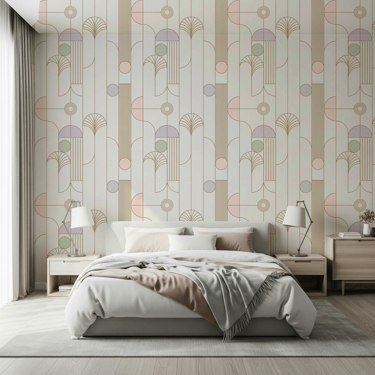 Retro Chic Art Deco Wallpaper⁠