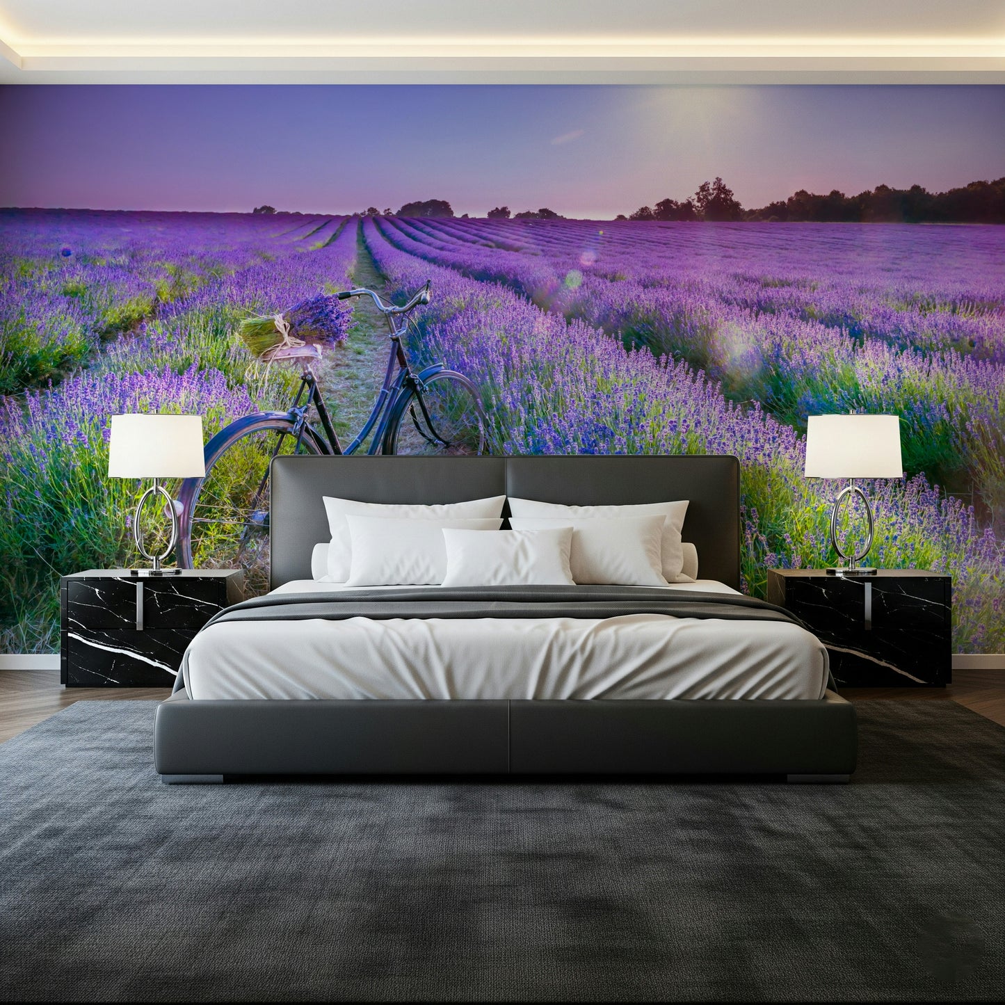 Sunlit Lavender Escape Wall Mural