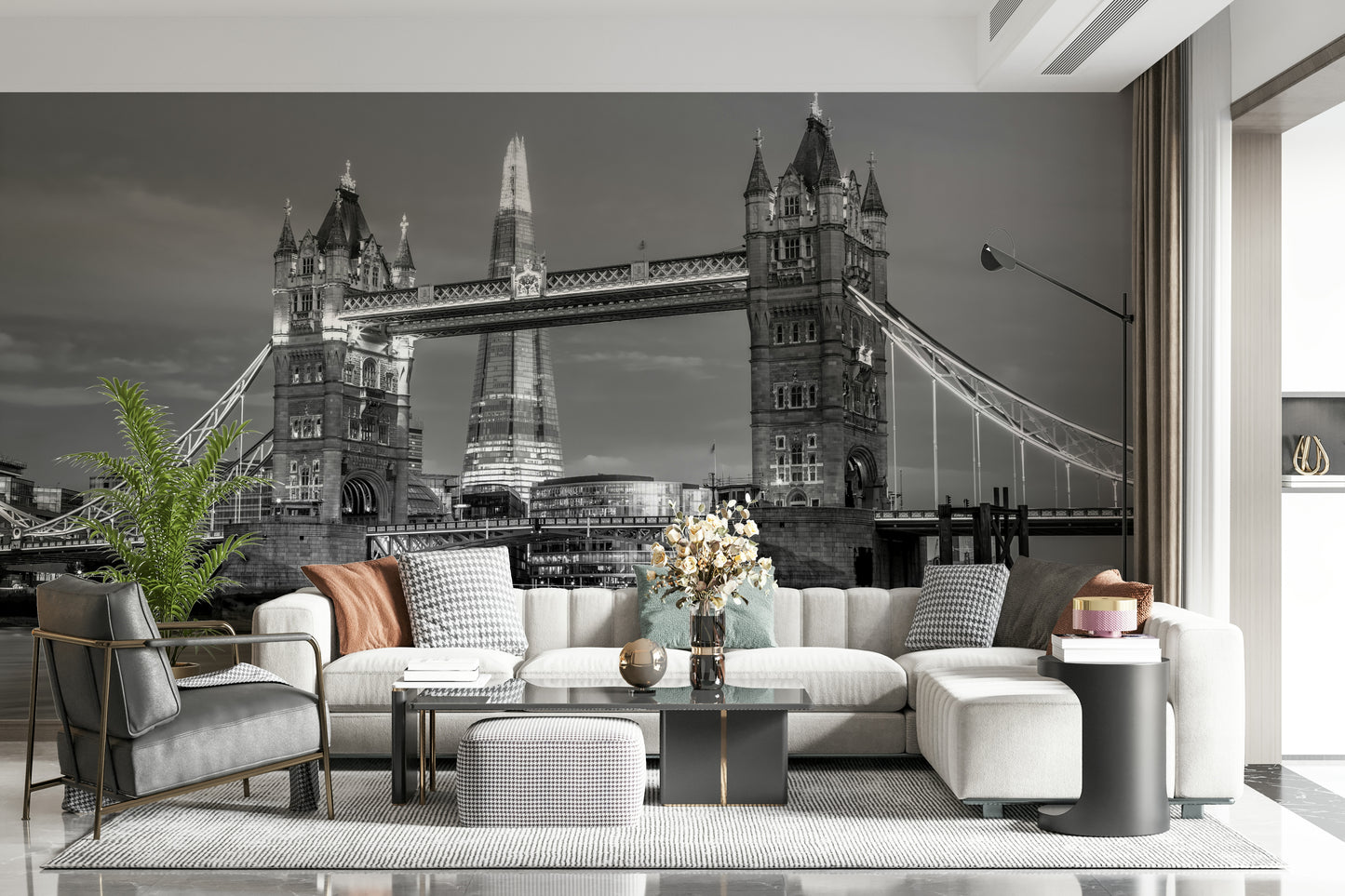 Tower Bridge and the Shard Wall Mural