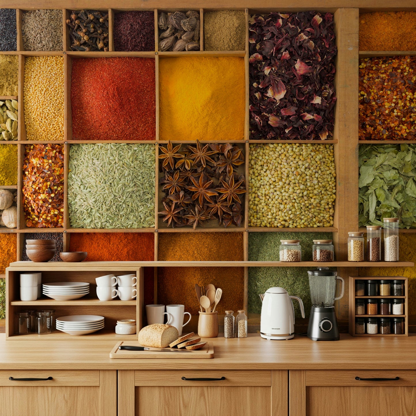 Exotic Spice Collection Wall Mural