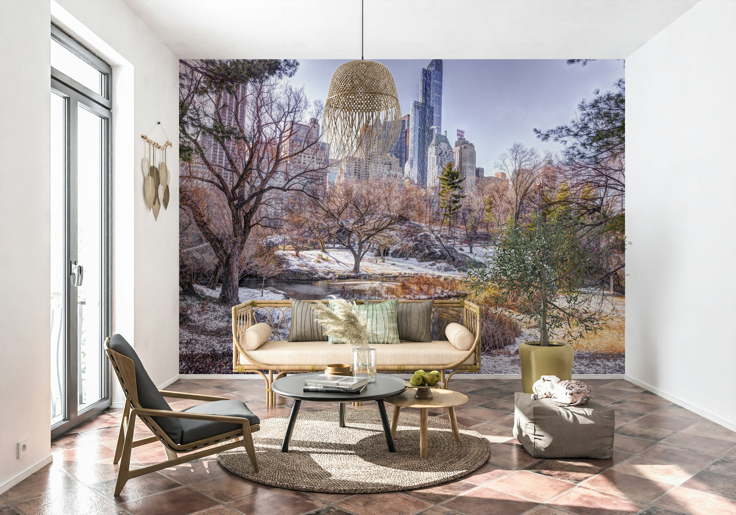 Snowy Central Park Wall Mural