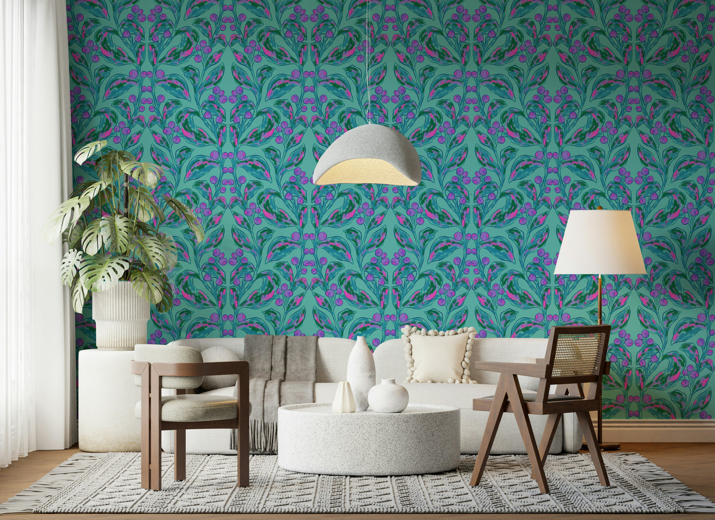 Electric Berries and Bloom Wallpaper⁠