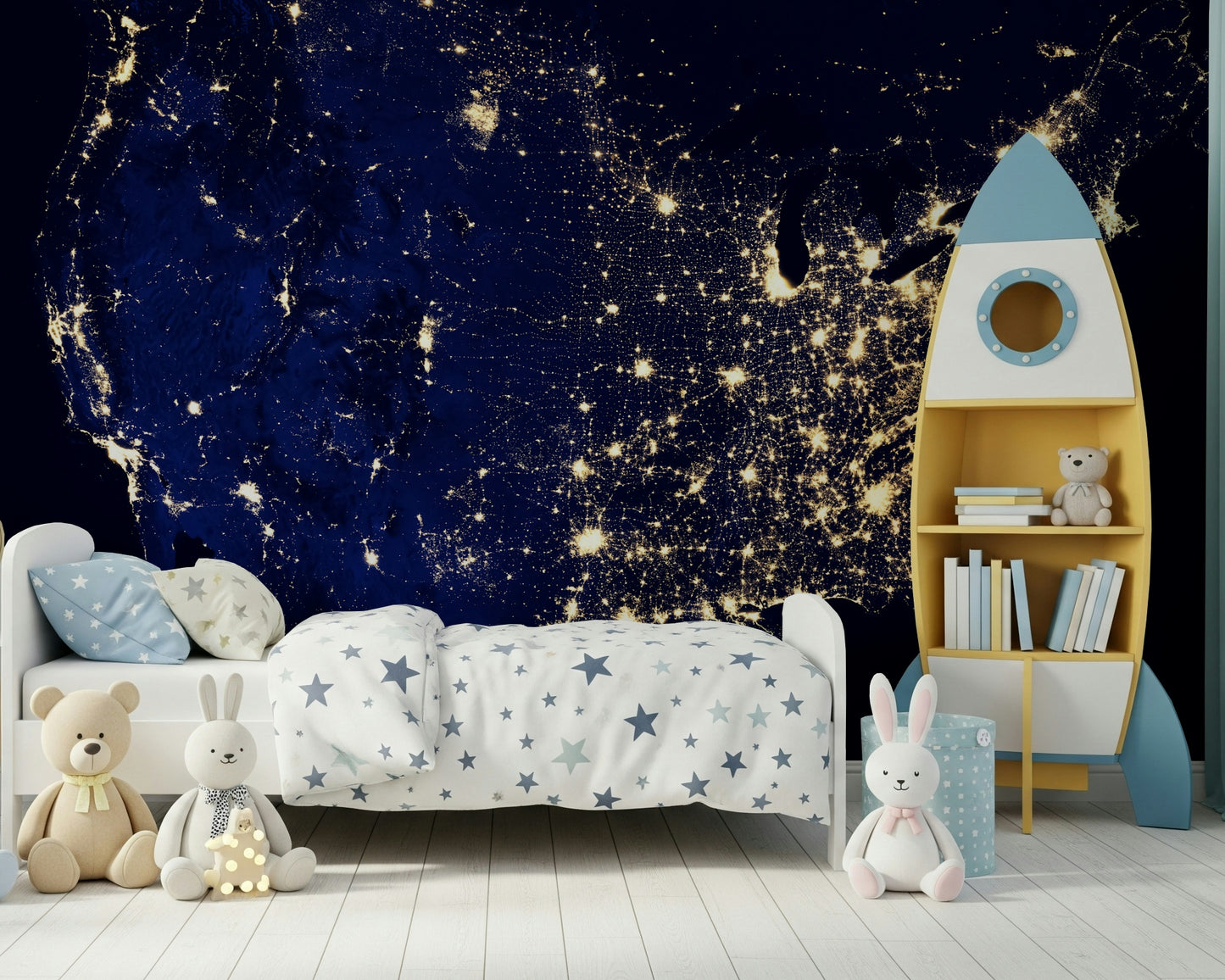 City Lights USA Wall Mural