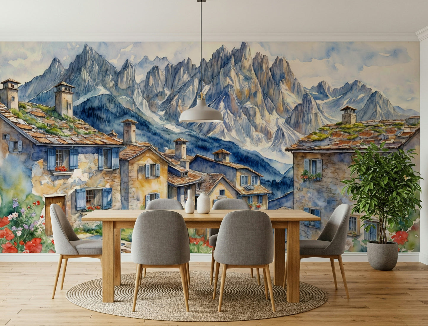 Alpine Village Dream Wall Mural