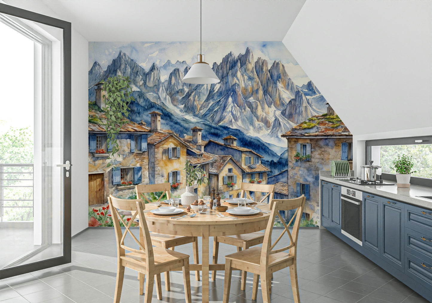 Alpine Village Dream Wall Mural