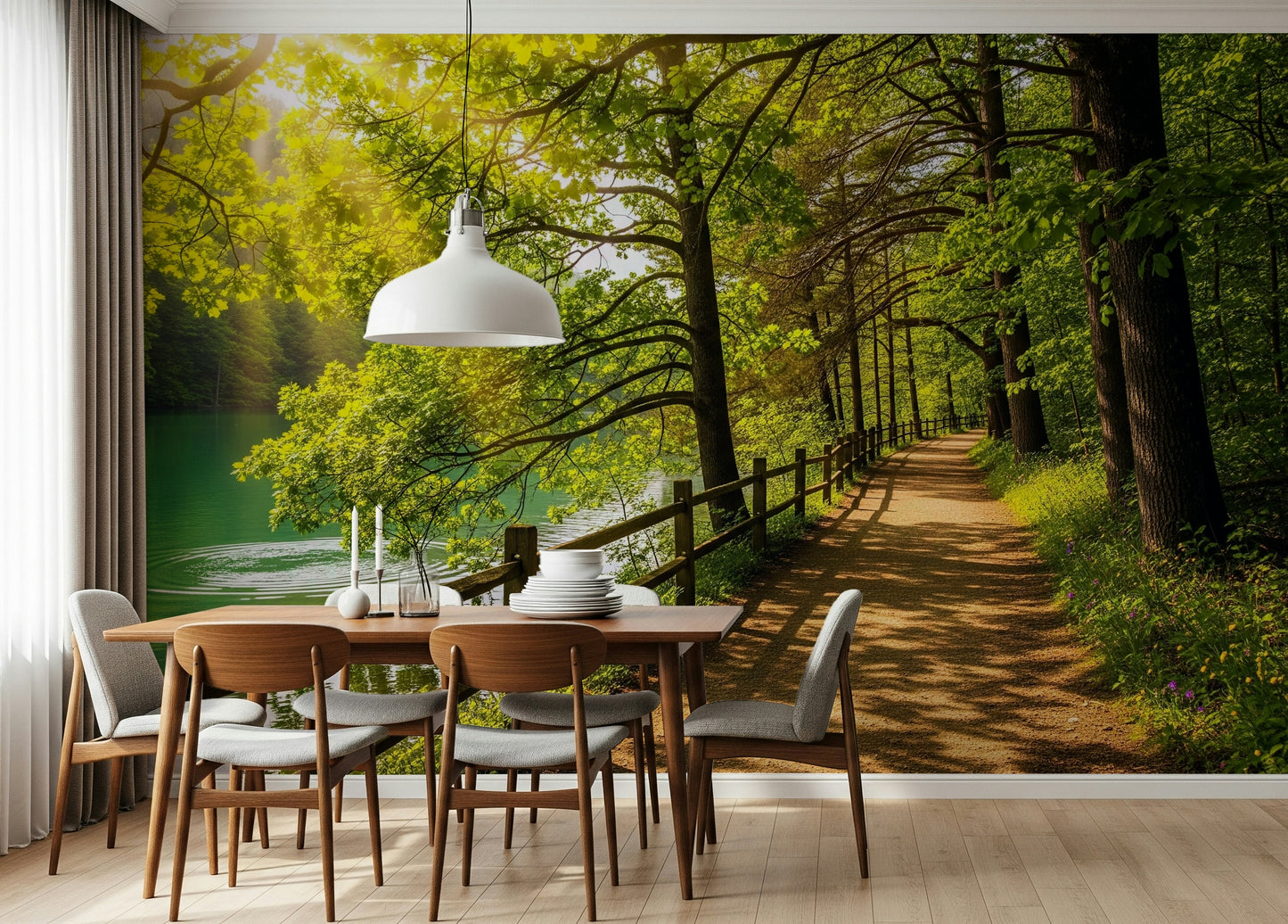 Lake Path Serenity Wall Mural