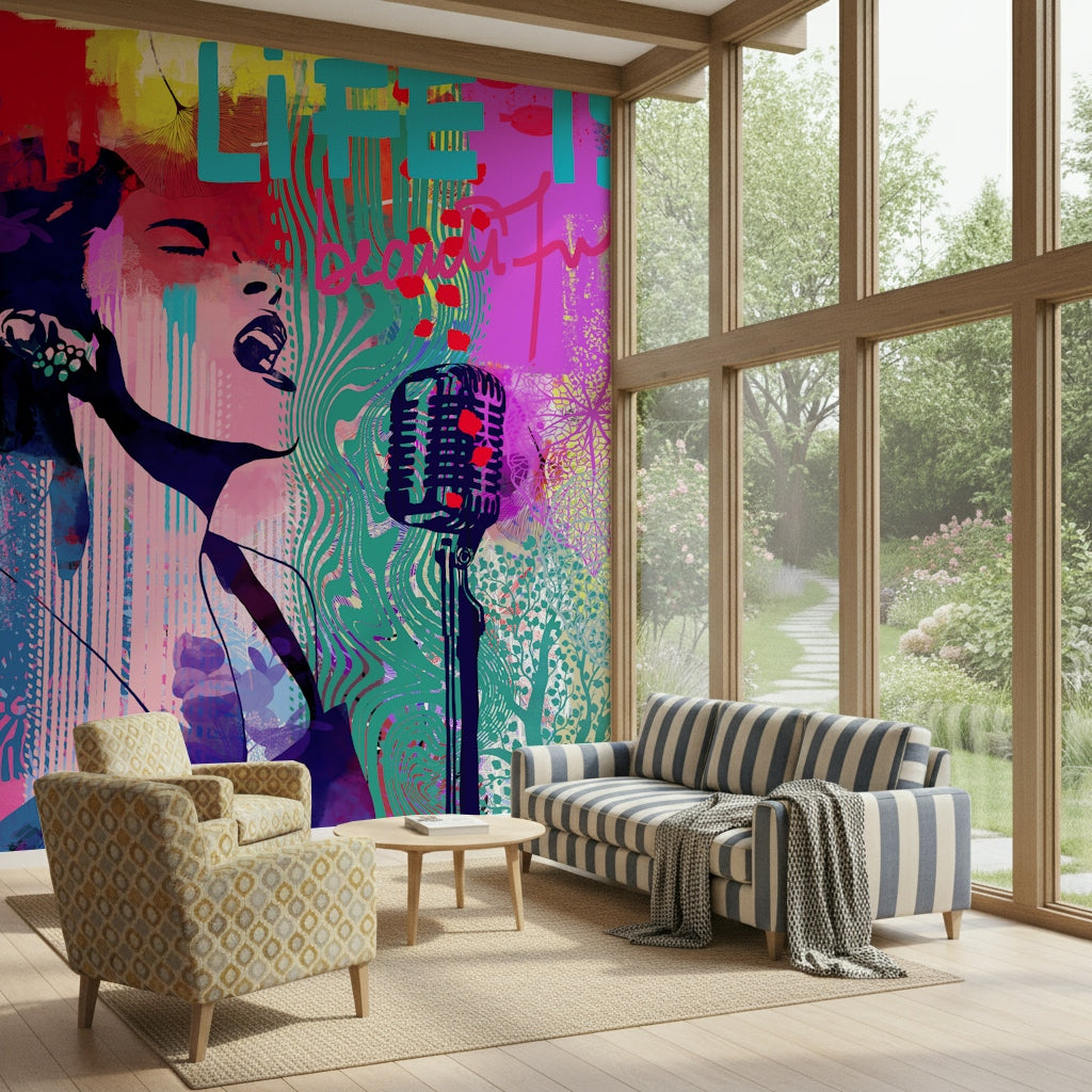 Sunday Blues Wall Mural