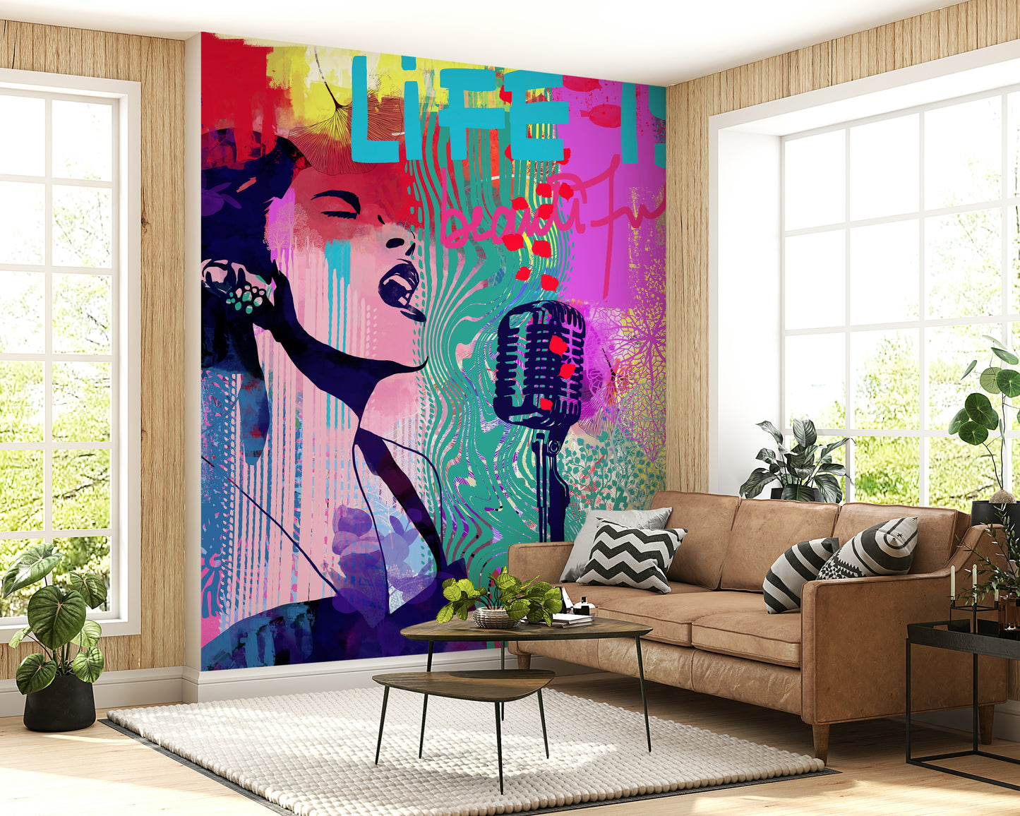 Sunday Blues Wall Mural