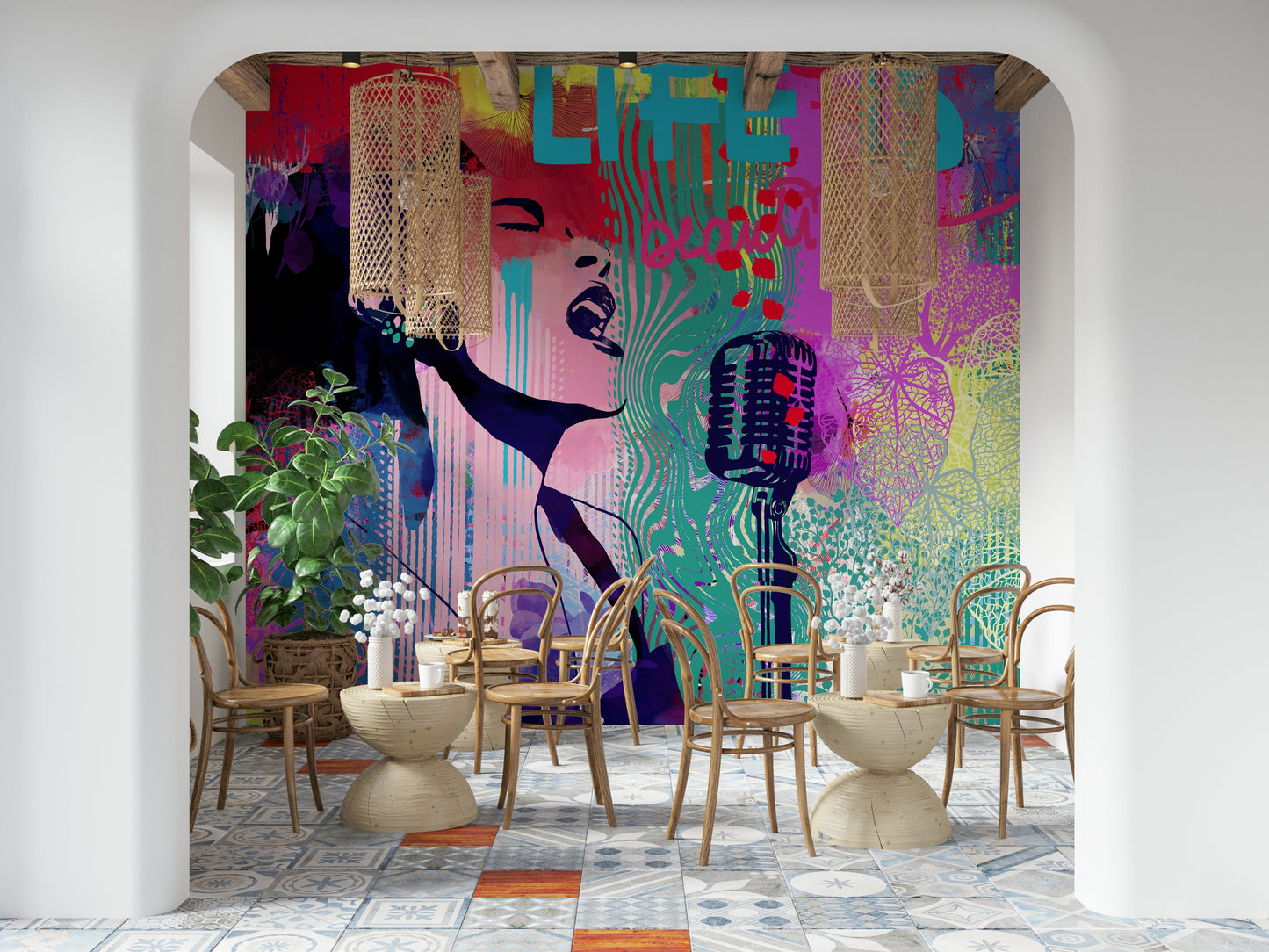 Sunday Blues Wall Mural