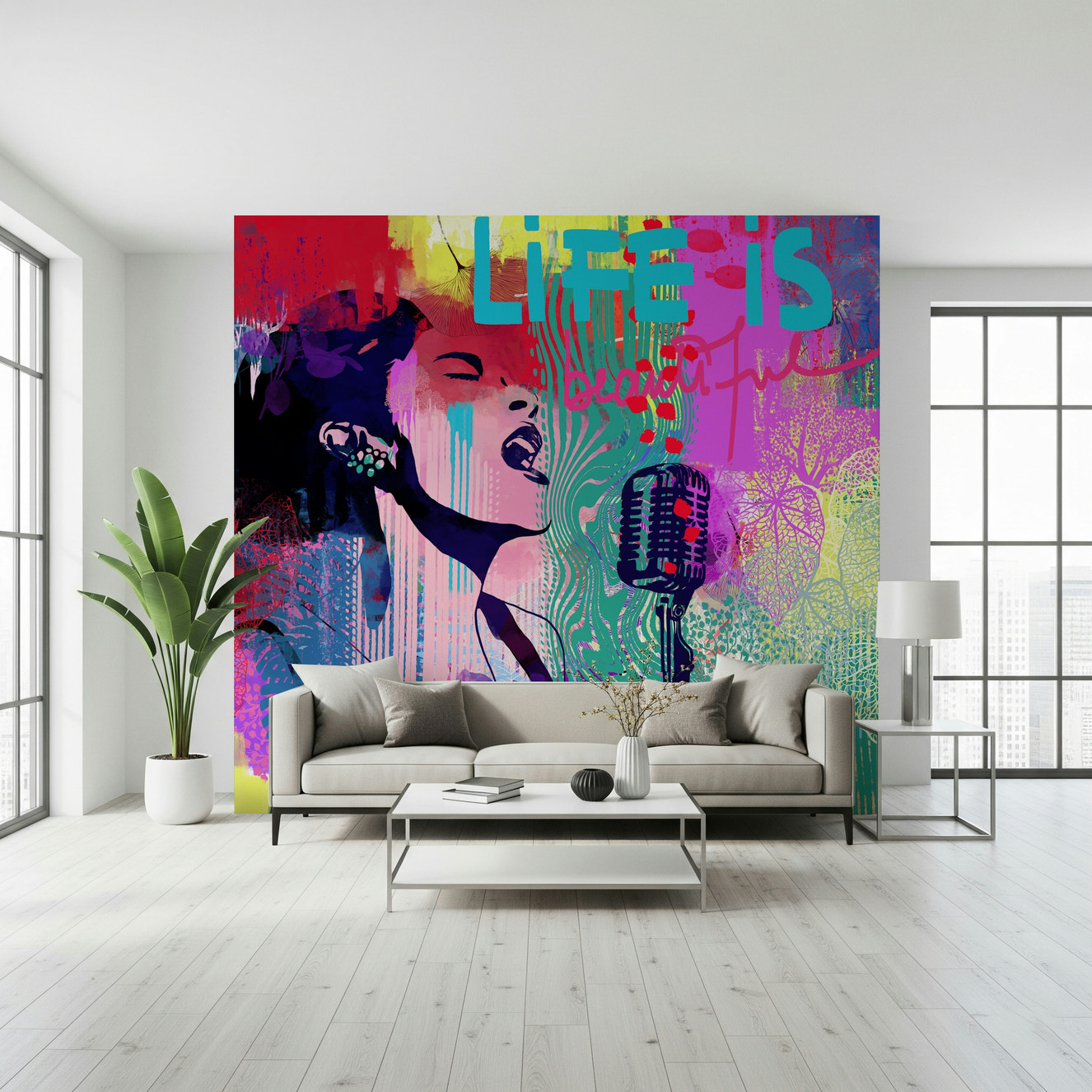 Sunday Blues Wall Mural