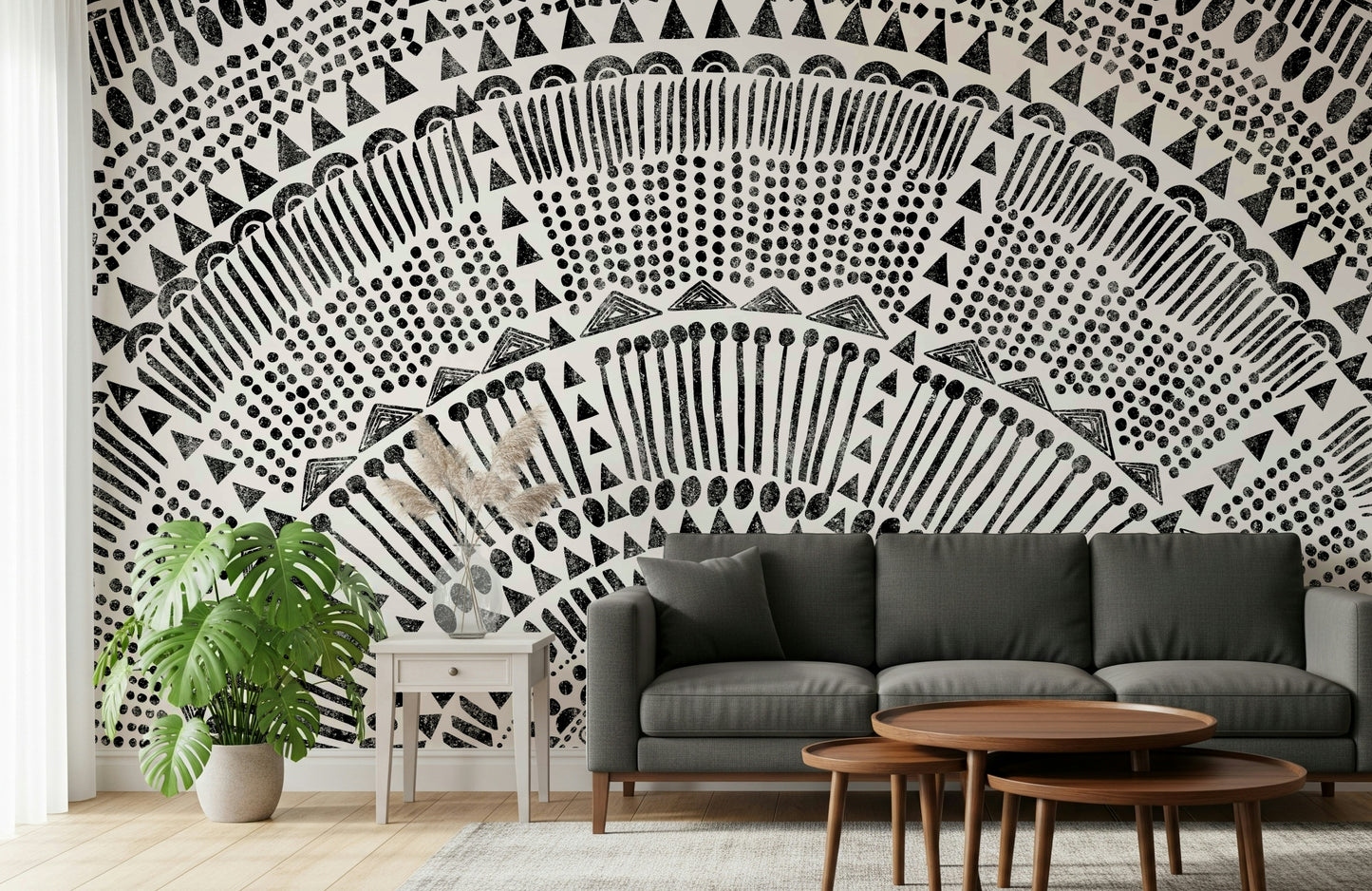 Tribal Half Sun Wall Mural