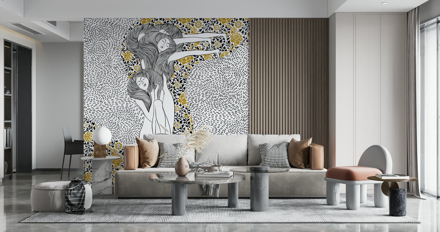 Golden Reverie Wall Mural