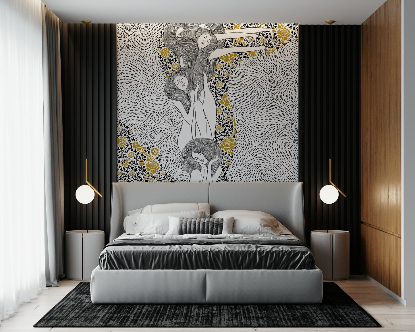 Golden Reverie Wall Mural