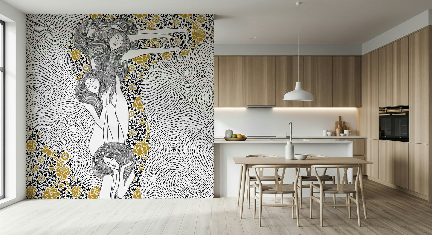 Golden Reverie Wall Mural