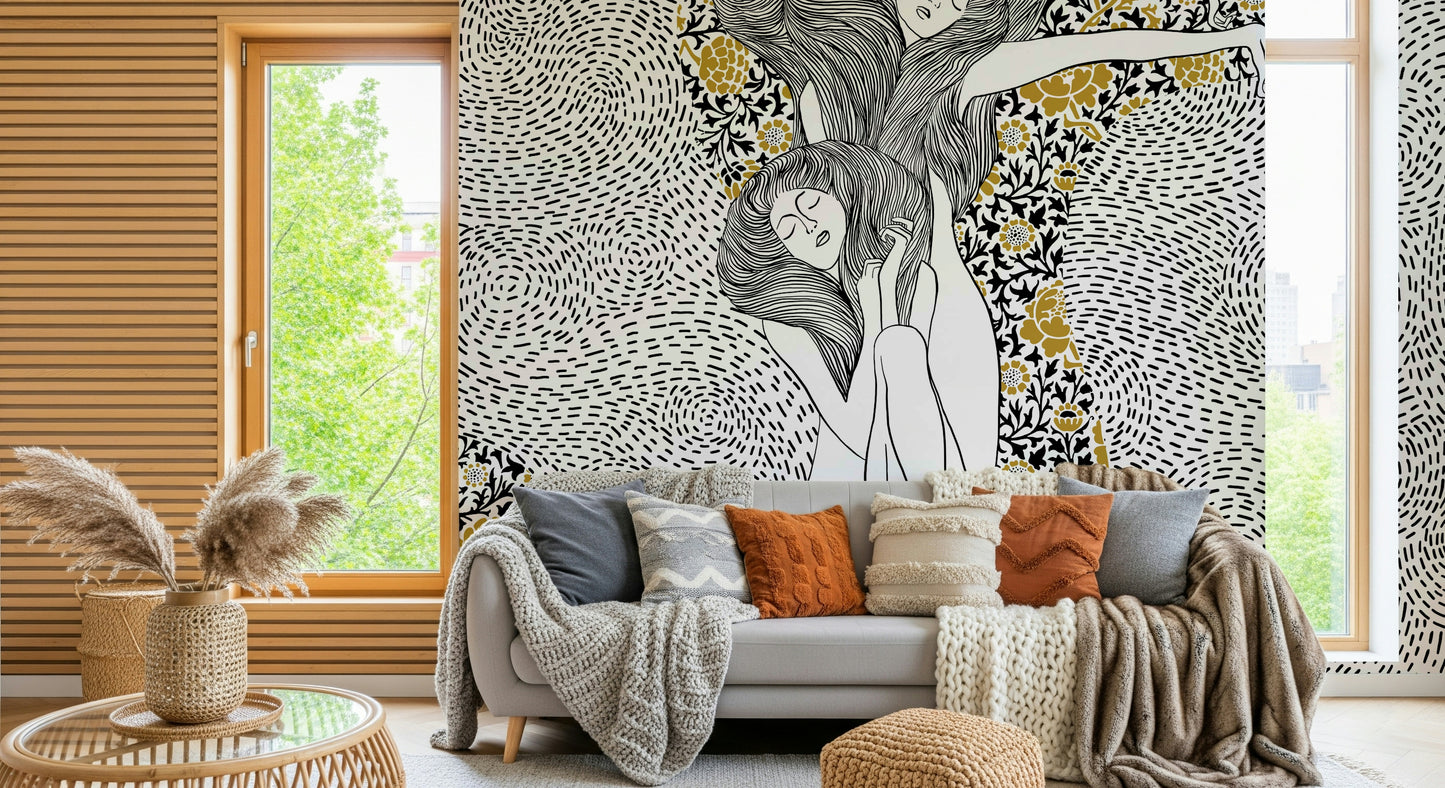 Golden Reverie Wall Mural