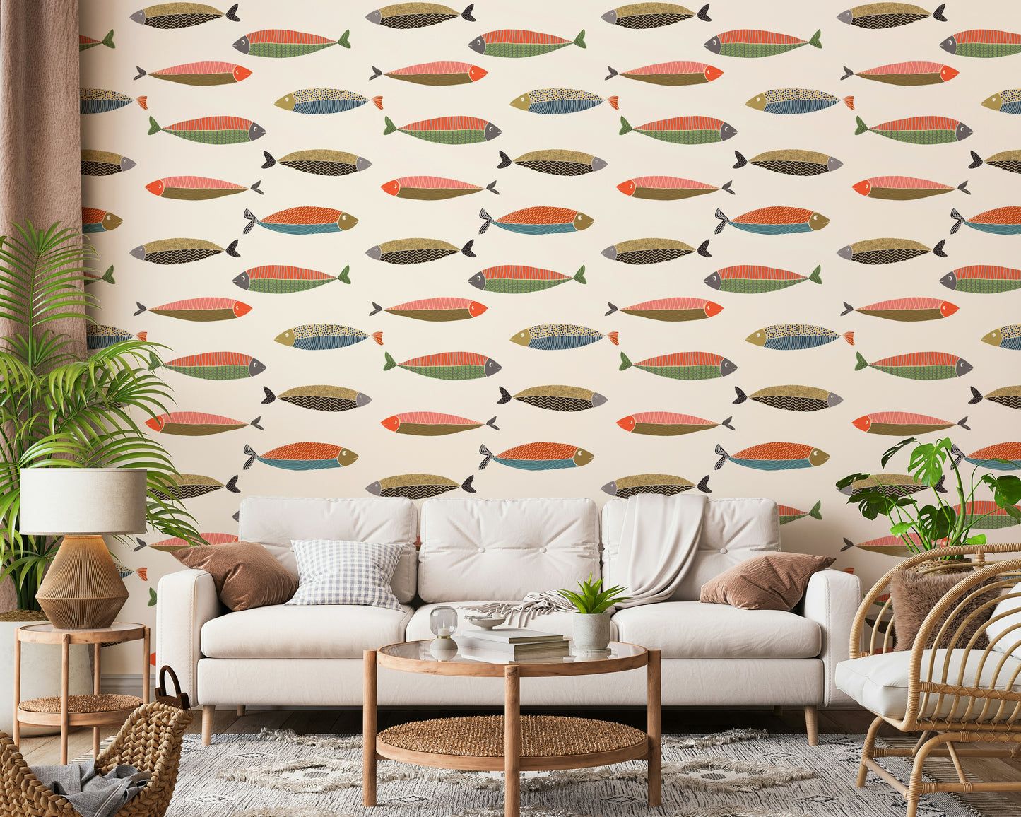 Colorful Fish Parade Wallpaper⁠