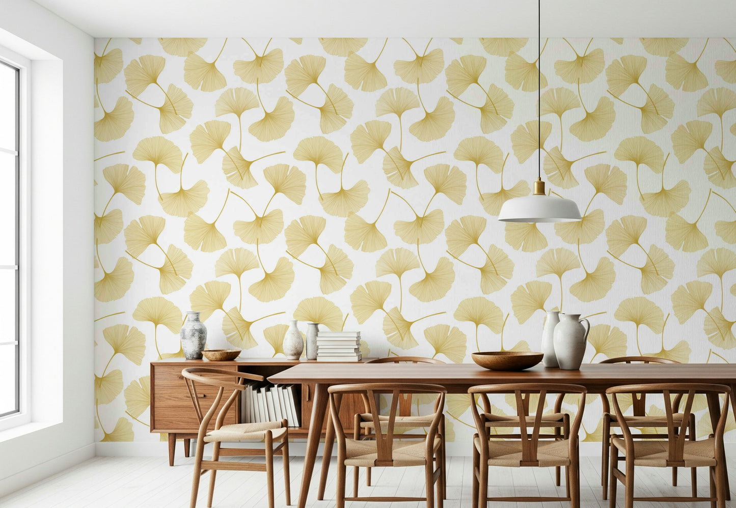 Golden Ginkgo Breeze Wallpaper⁠
