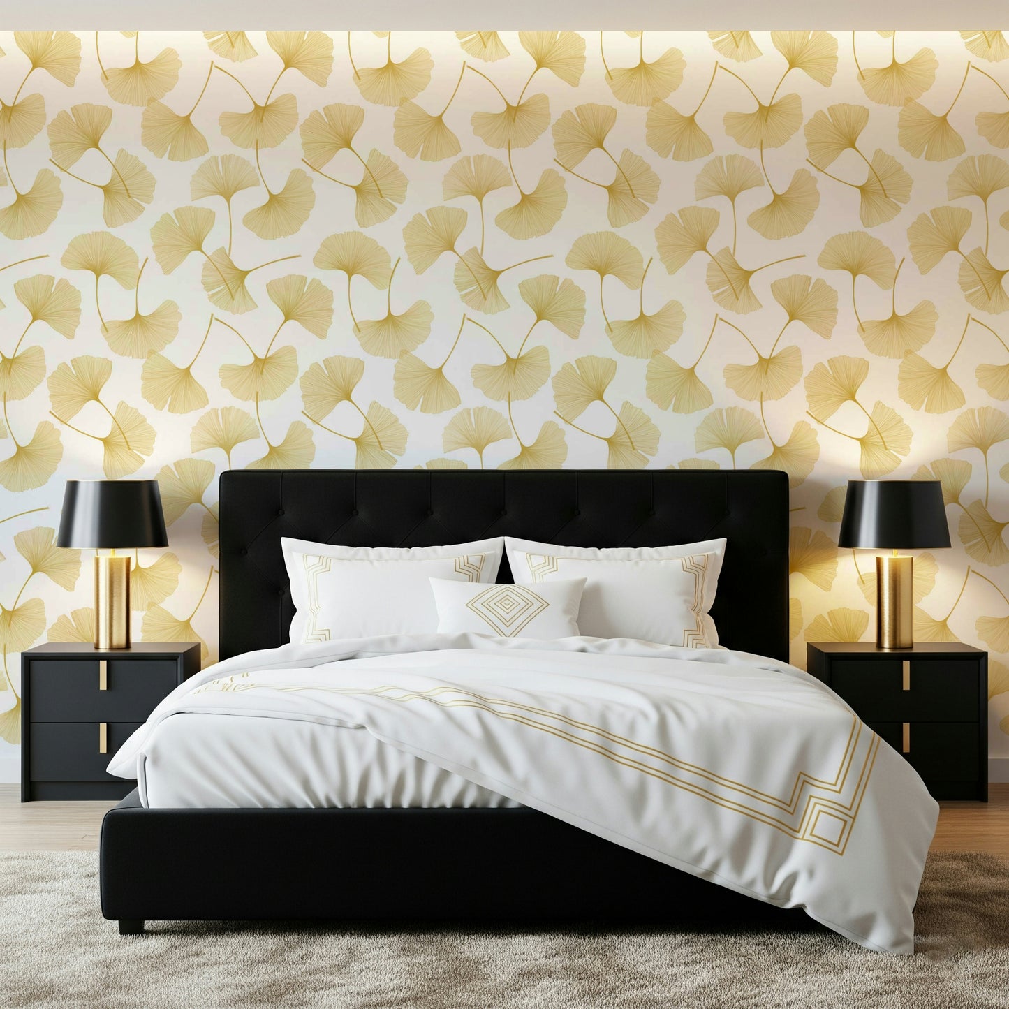Golden Ginkgo Breeze Wallpaper⁠