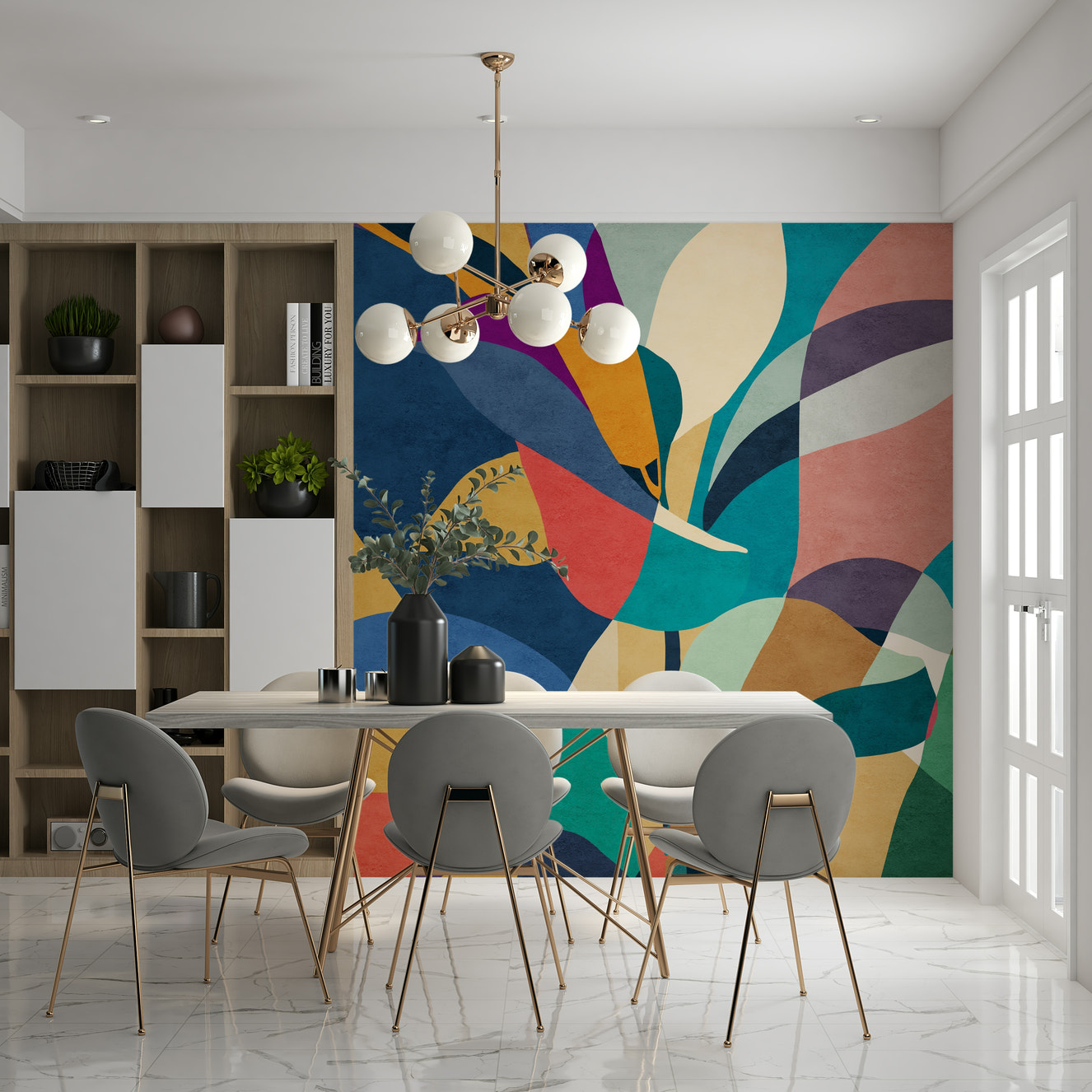 Mosaic Flora Wall Mural