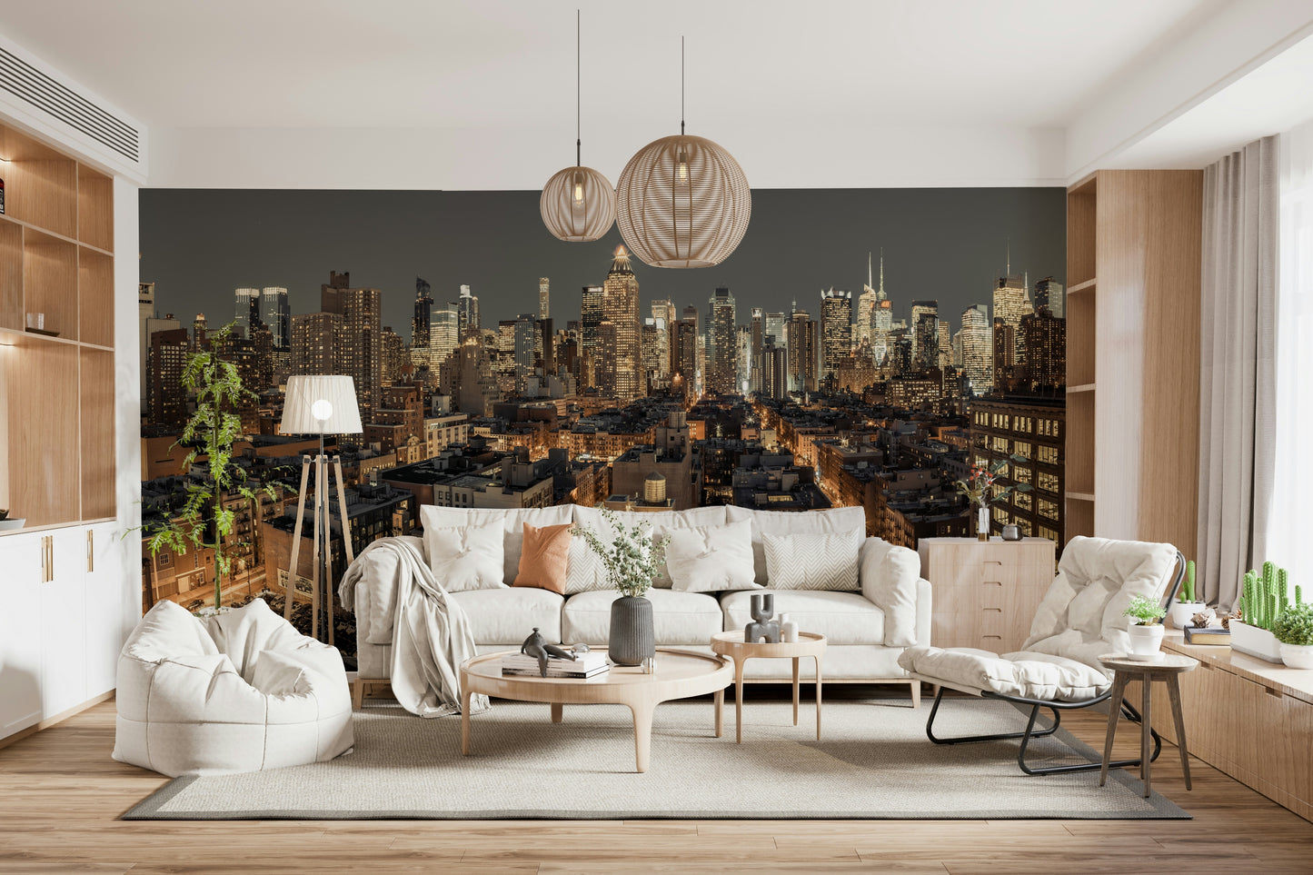 Cityscape Twilight Wall Mural