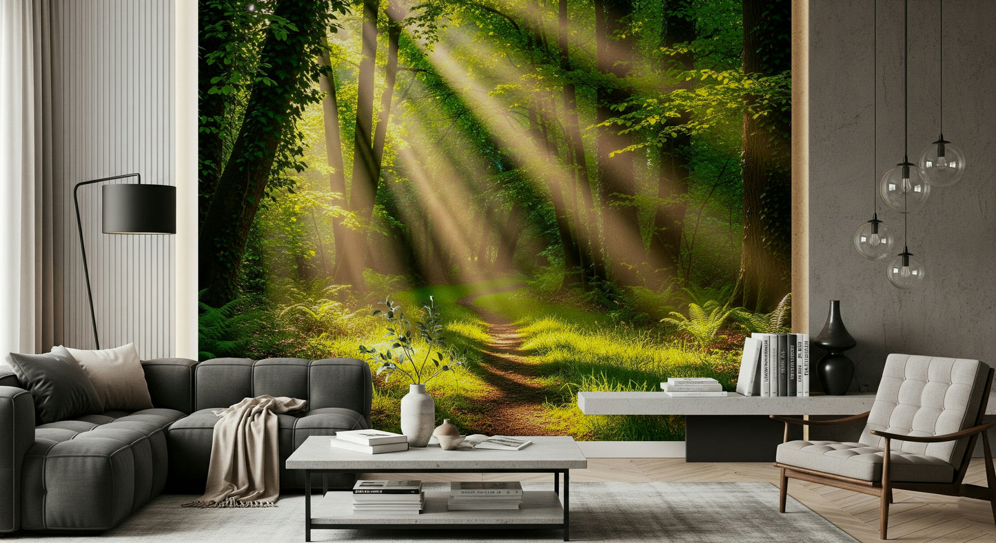 Sunlit Path Wall Mural