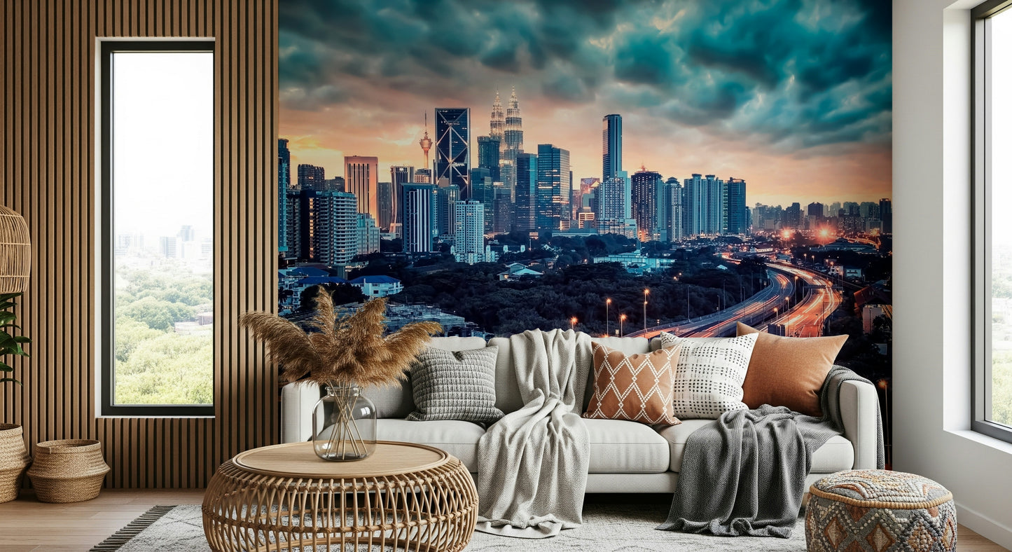 Cityscape Dawn Wall Mural
