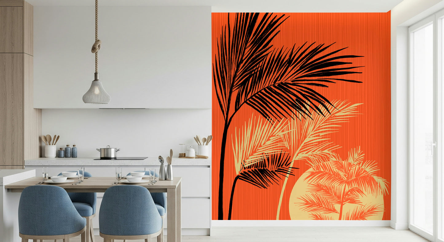Palms at Sunset Wall Mural