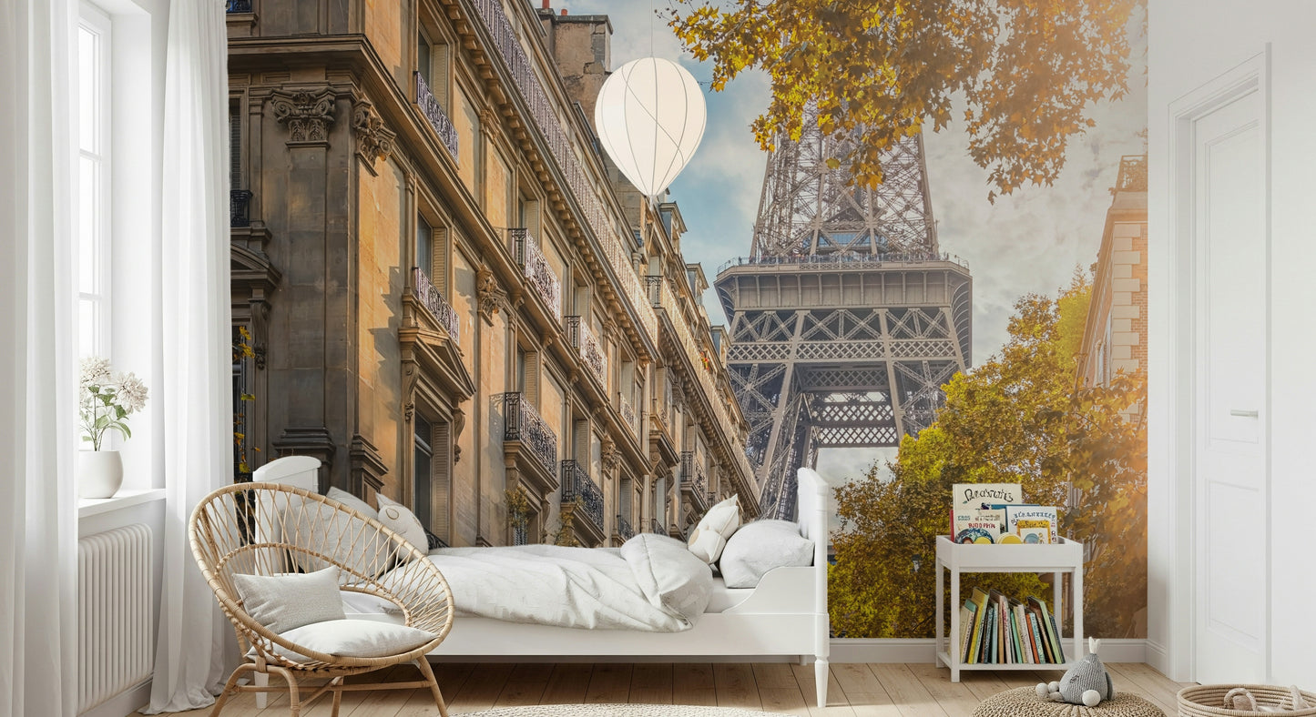 Eiffel's Golden Hour Wall Mural
