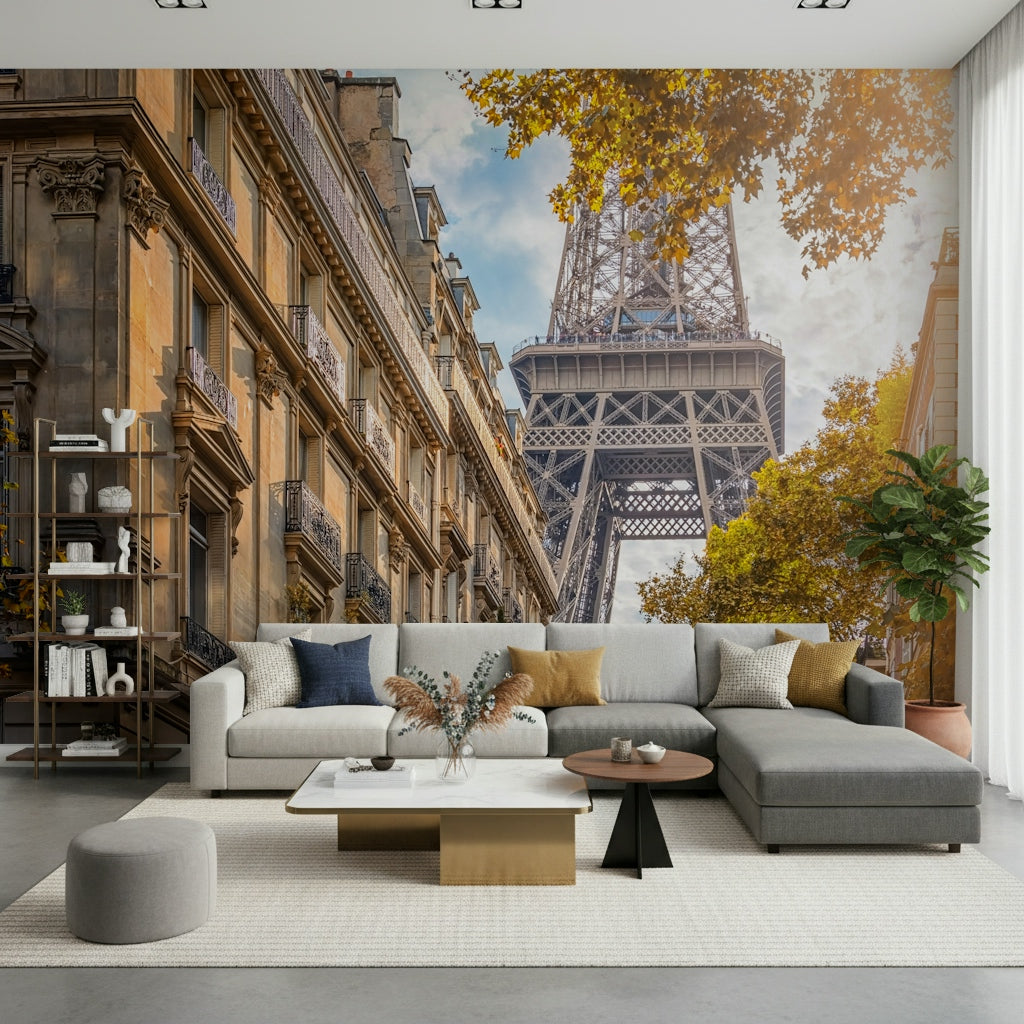 Eiffel's Golden Hour Wall Mural