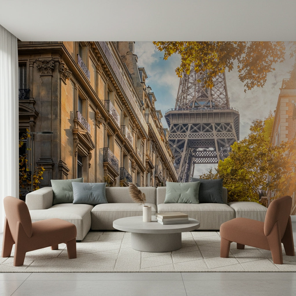Eiffel's Golden Hour Wall Mural