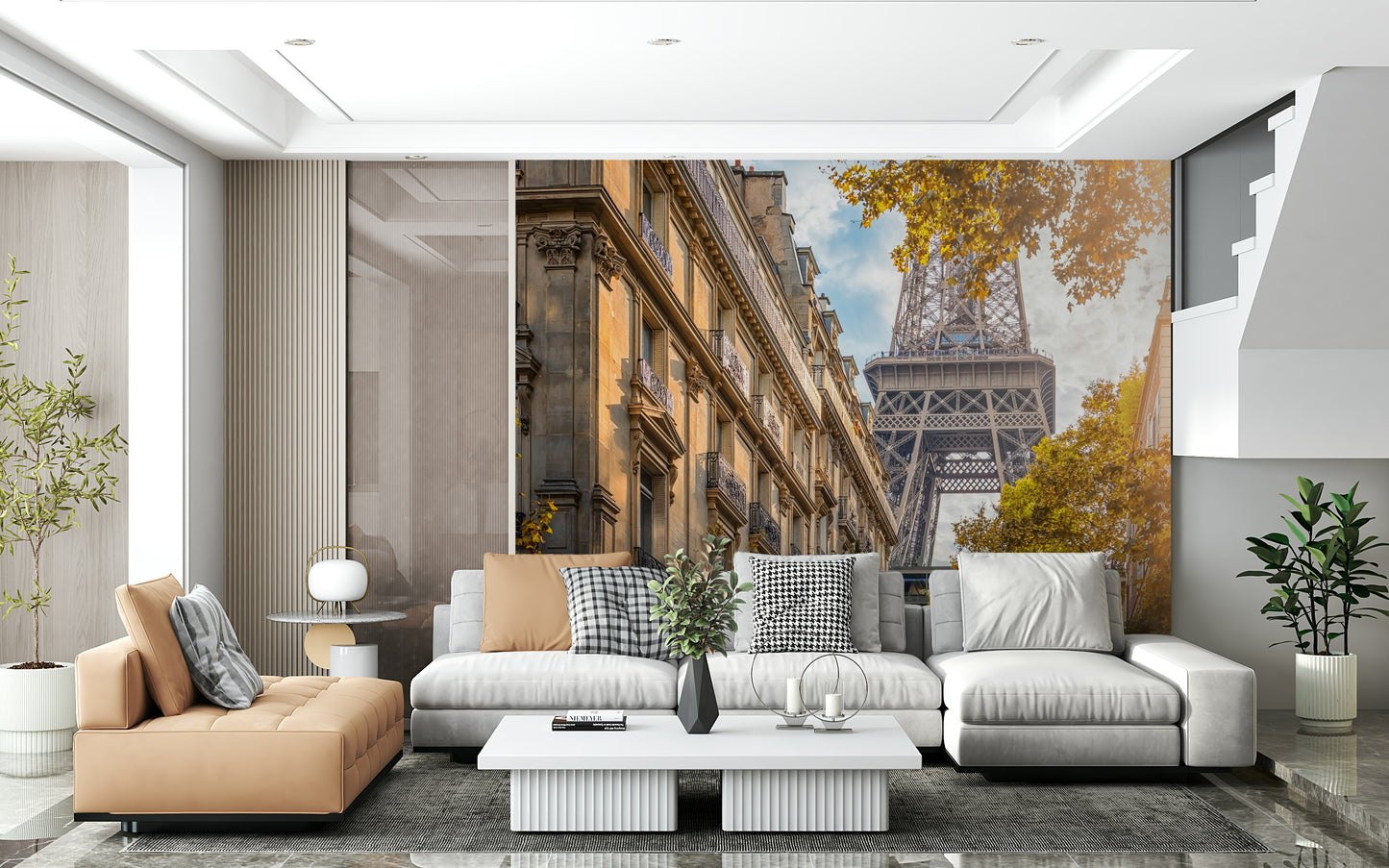 Eiffel's Golden Hour Wall Mural