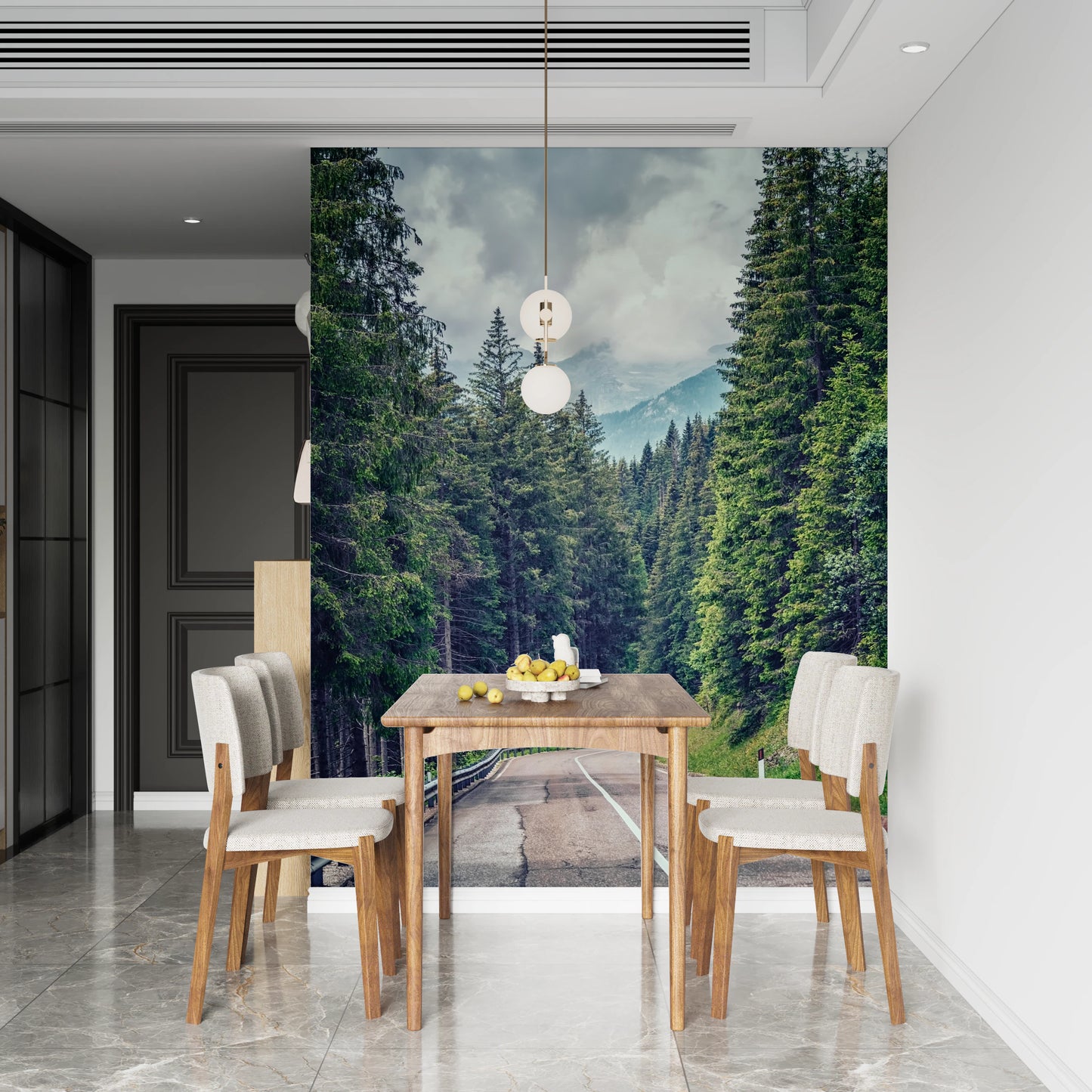 Mountain Road Vista Wall Mural