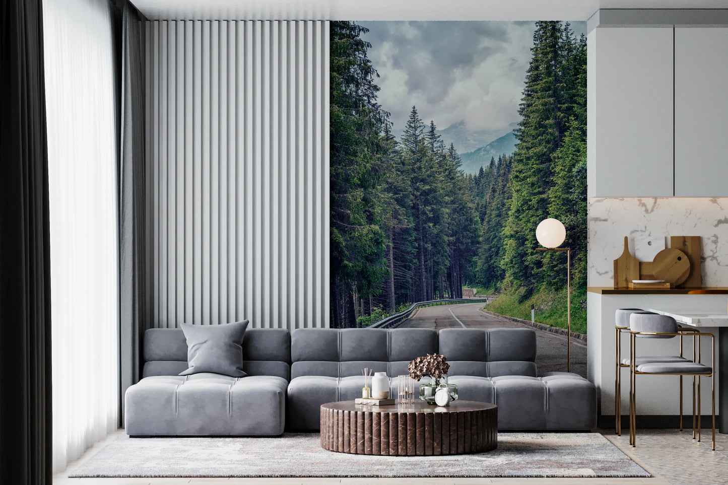 Mountain Road Vista Wall Mural