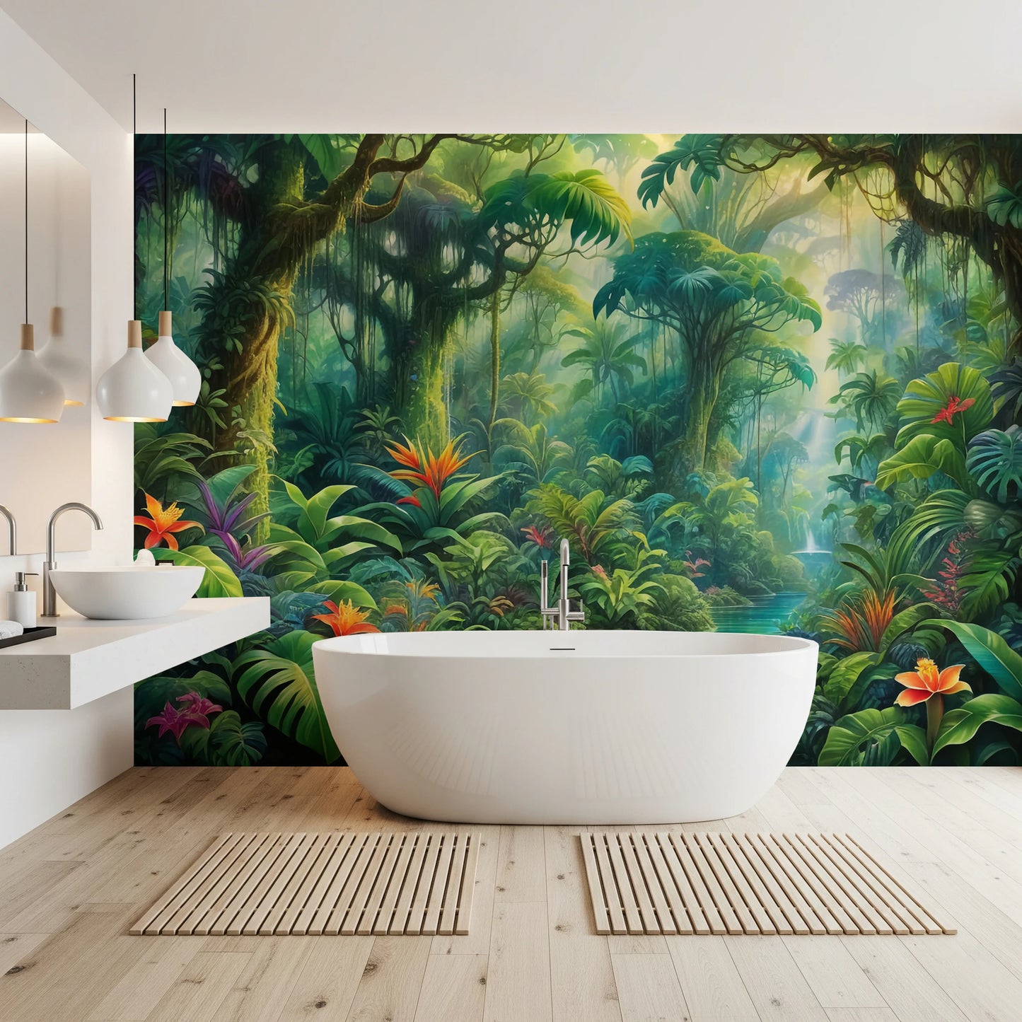Lush Rainforest Retreat Wall Mural