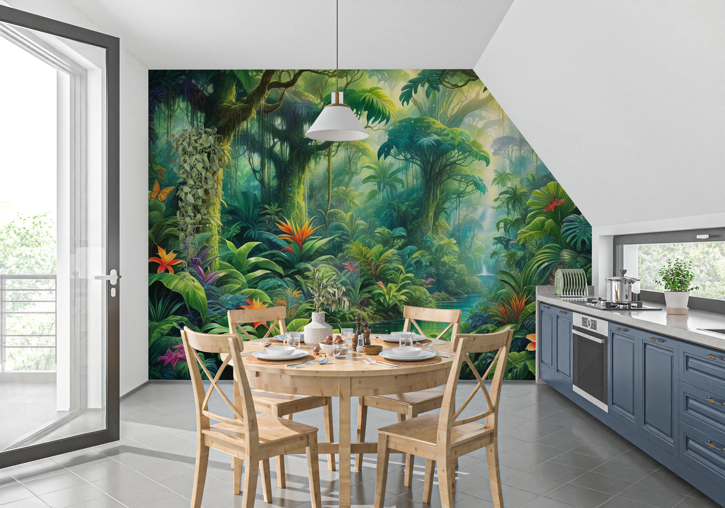 Lush Rainforest Retreat Wall Mural