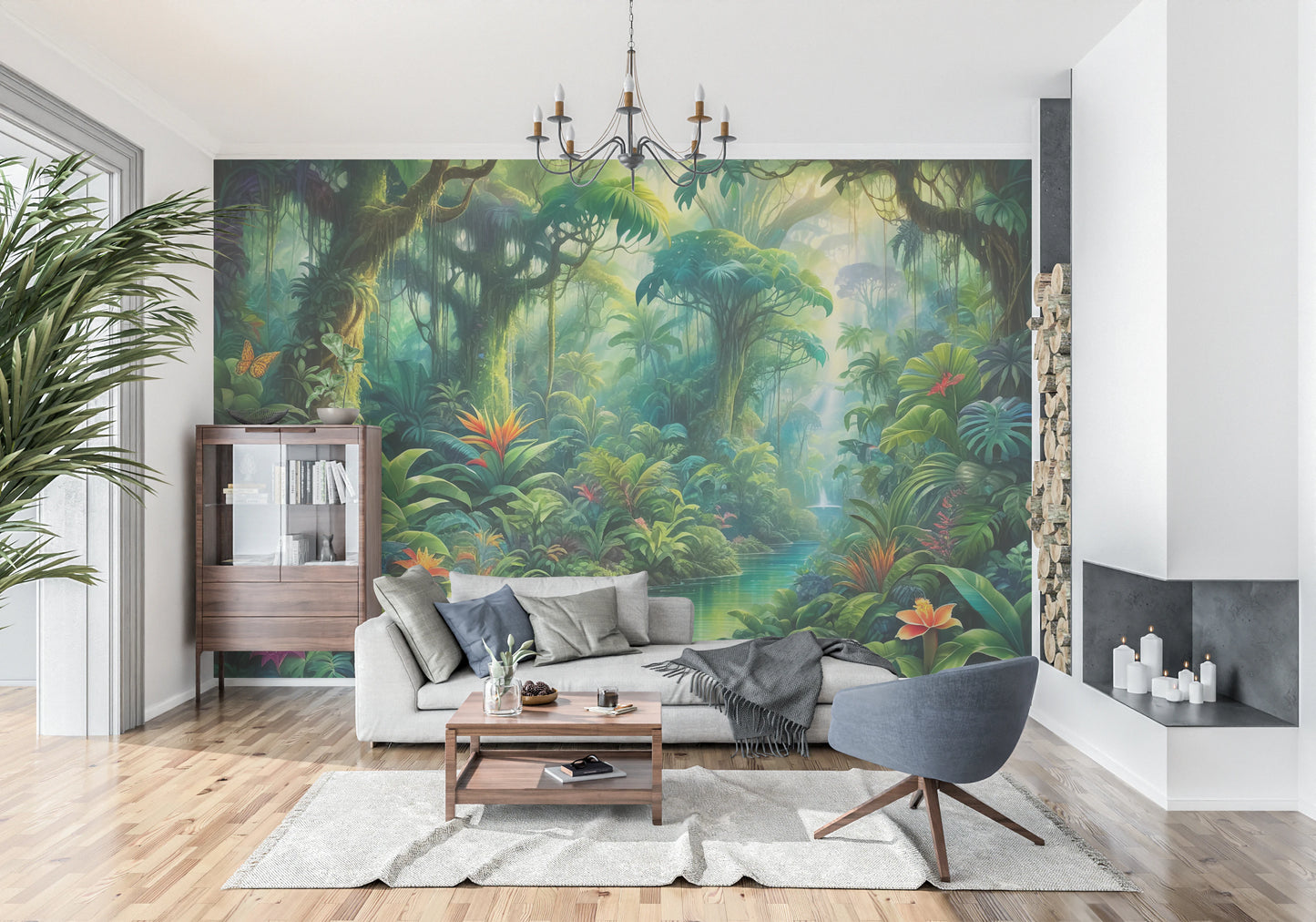 Lush Rainforest Retreat Wall Mural