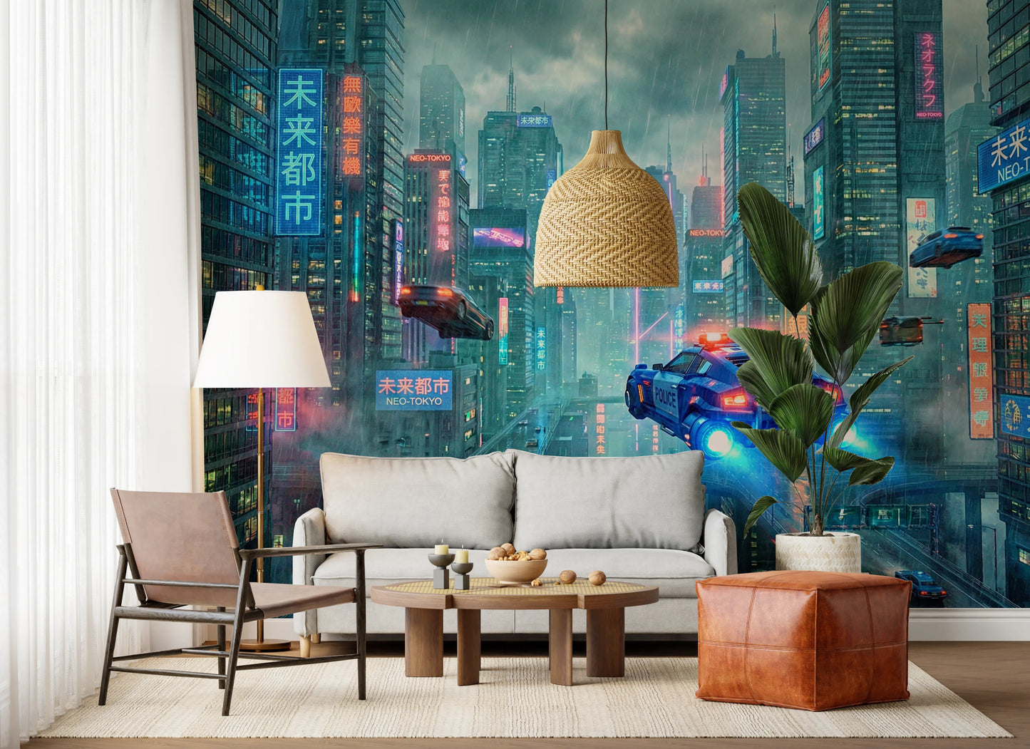 Neo-Tokyo Nights Wall Mural