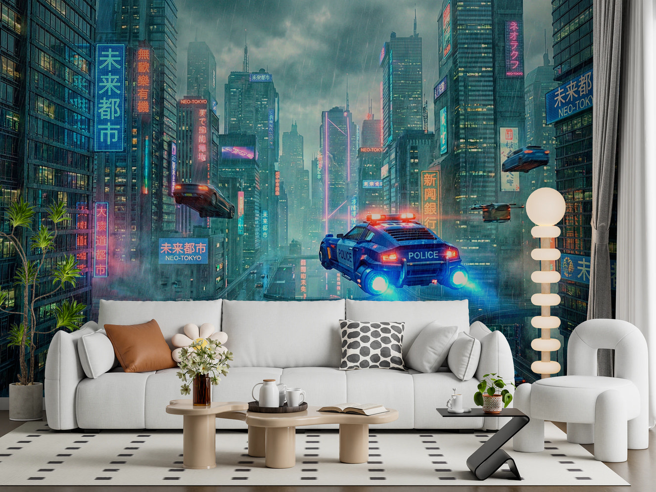 Neo-Tokyo Nights Wall Mural